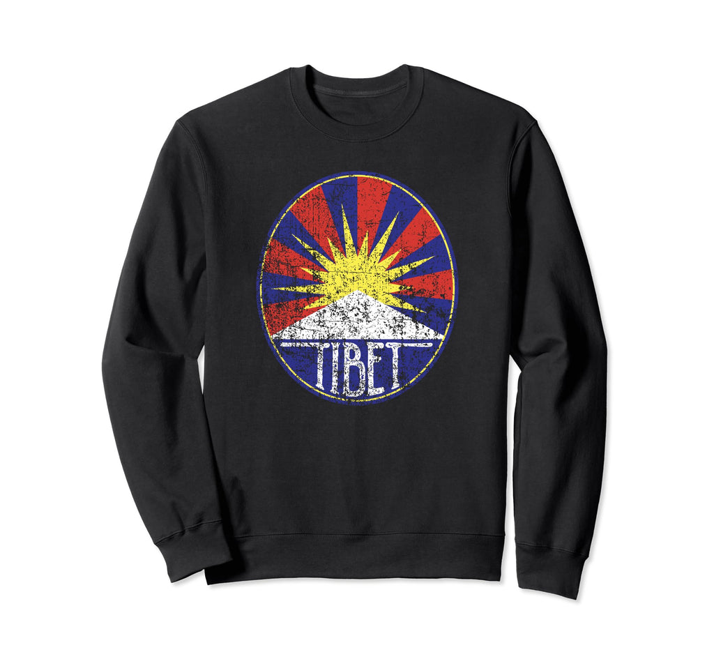 Distressed Tibet Flag Tibetan Pride Sweatshirt - Graphic Print Unisex - T-Shirt, Sweatshirt, Hoodie