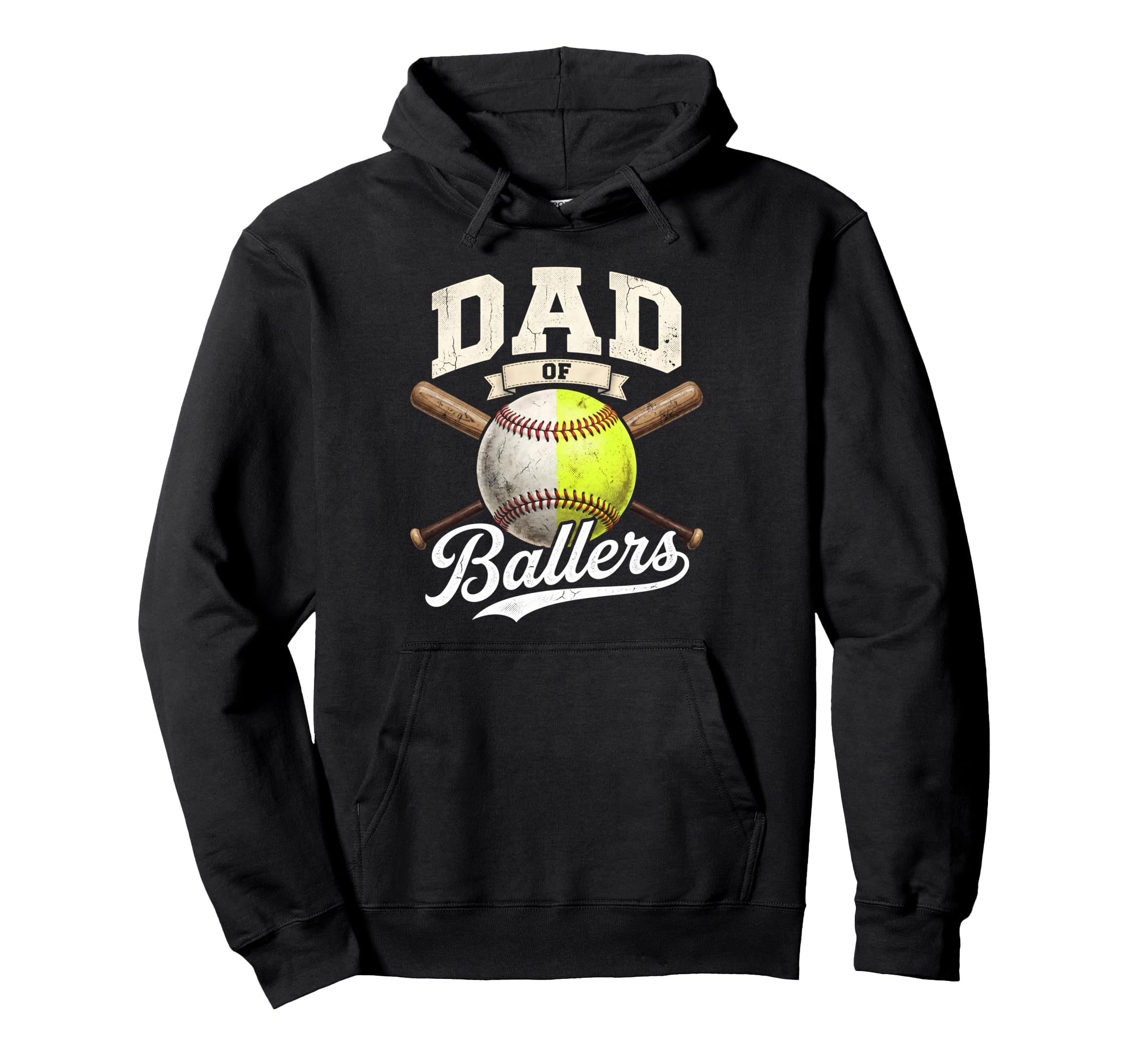 Dad Ballers Baseball Softball Fathers Day Hoodie - Streetwear Style Unisex - T-Shirt, Sweatshirt, Hoodie
