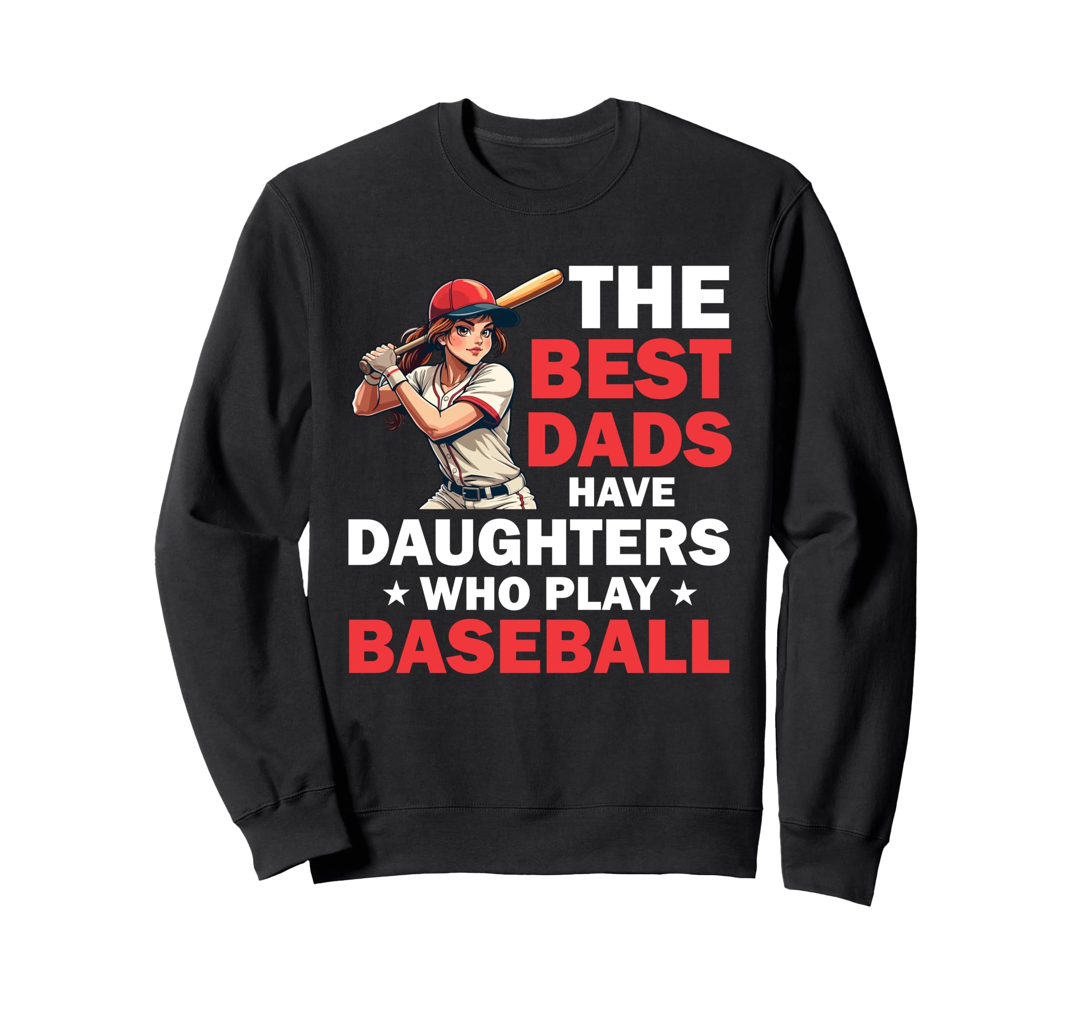 Fathers Day Baseball Dad Parent Sweatshirt - Graphic Print for Adults - T-Shirt, Sweatshirt, Hoodie