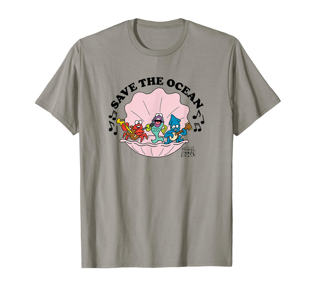 Schoolhouse Rock Save Ocean Band Cartoon T-Shirt - Unique Graphic Men Women - T-Shirt, Sweatshirt, Hoodie