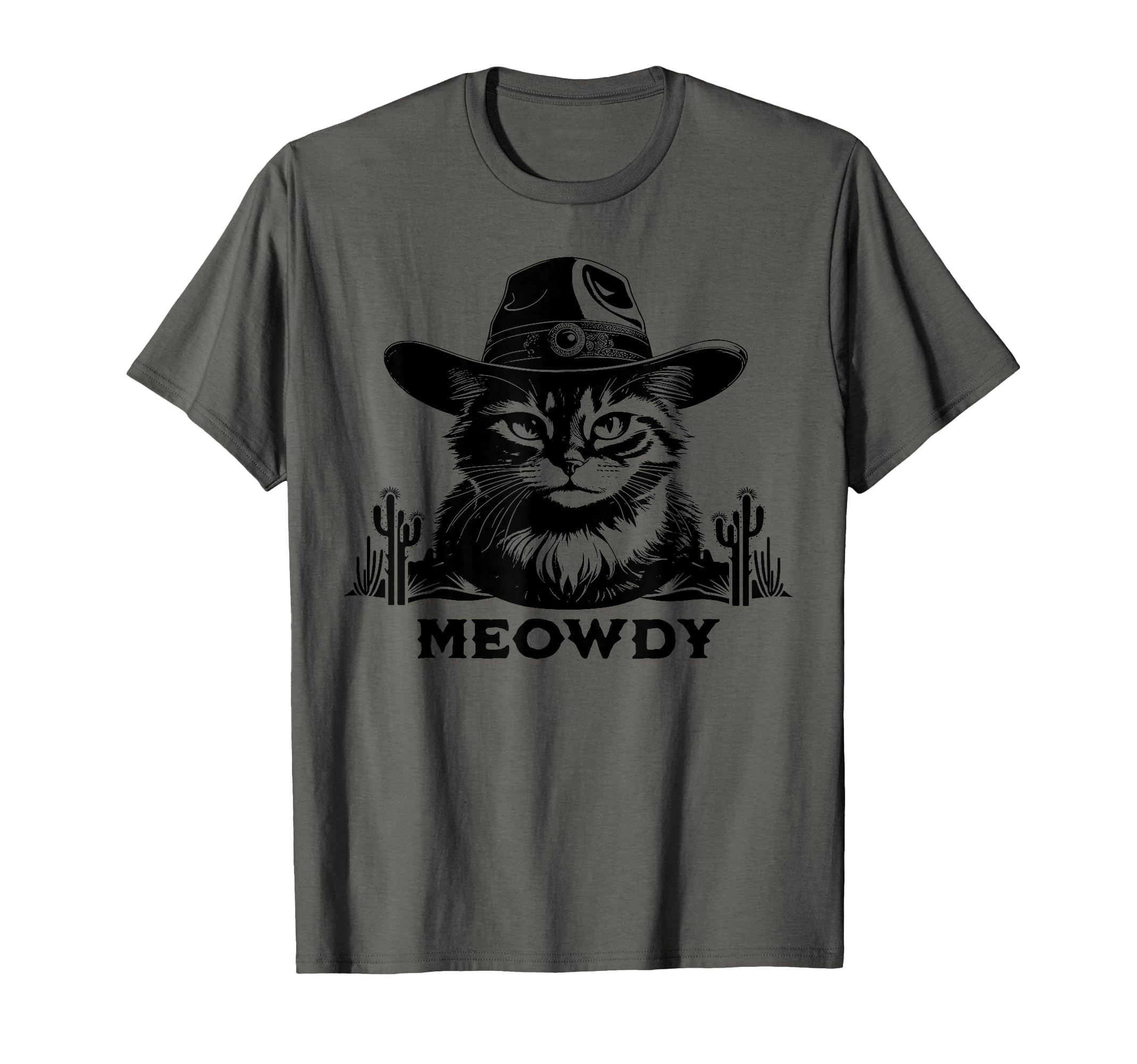 Meowdy Cat Cowboy Funny Country Cat T-Shirt - Novelty Apparel Unisex - T-Shirt, Sweatshirt, Hoodie