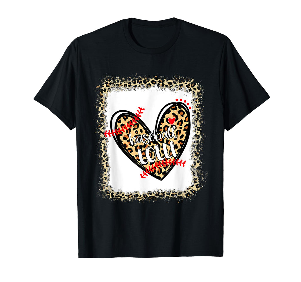 Bleached Leopard Heart Baseball T-Shirt - Aesthetic Graphic for Adults - T-Shirt, Sweatshirt, Hoodie