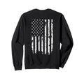 Distressed American Flag Sweatshirt - Novelty Apparel Unisex - T-Shirt, Sweatshirt, Hoodie