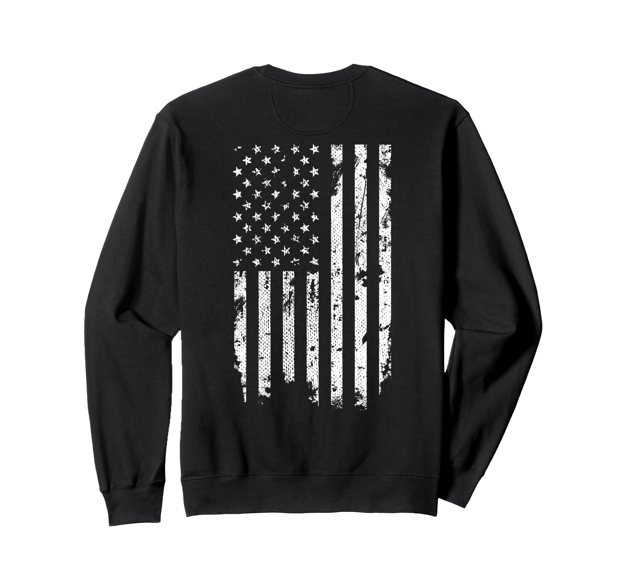 Distressed American Flag Sweatshirt - Novelty Apparel Unisex - T-Shirt, Sweatshirt, Hoodie