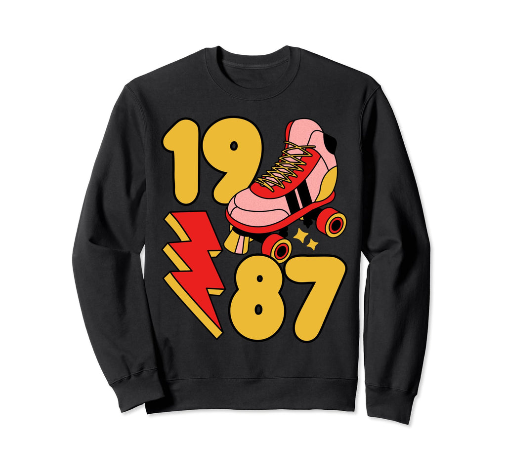 1987 Roller Skate 80S Nostalgia Sweatshirt - Aesthetic Graphic Unisex - T-Shirt, Sweatshirt, Hoodie