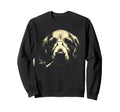 Golden Retriever Glasses Smoking Pipe Sweatshirt - Minimalist Print Unisex - T-Shirt, Sweatshirt, Hoodie