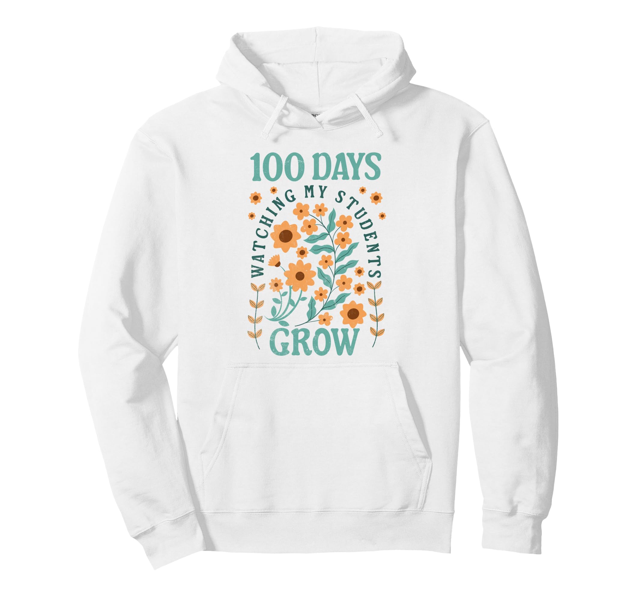 100 Days School Teacher Growing Boho Hoodie - Casual Everyday Wear Unisex - T-Shirt, Sweatshirt, Hoodie