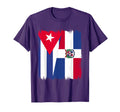 Cuba Dominican Republic Half Flag T-Shirt - Custom Art Print Men Women - T-Shirt, Sweatshirt, Hoodie