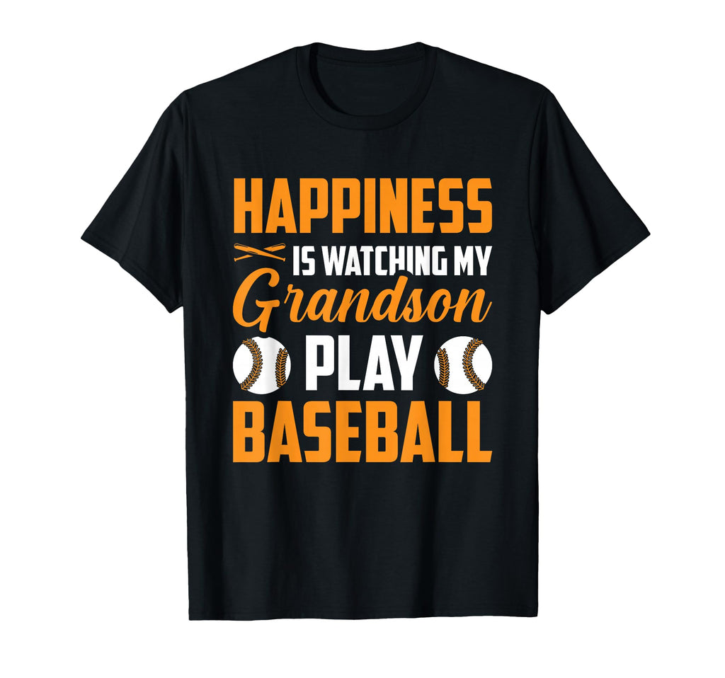 Happiness Is Watching My Grandson Play T-Shirt - Graphic Print for Adults - T-Shirt, Sweatshirt, Hoodie