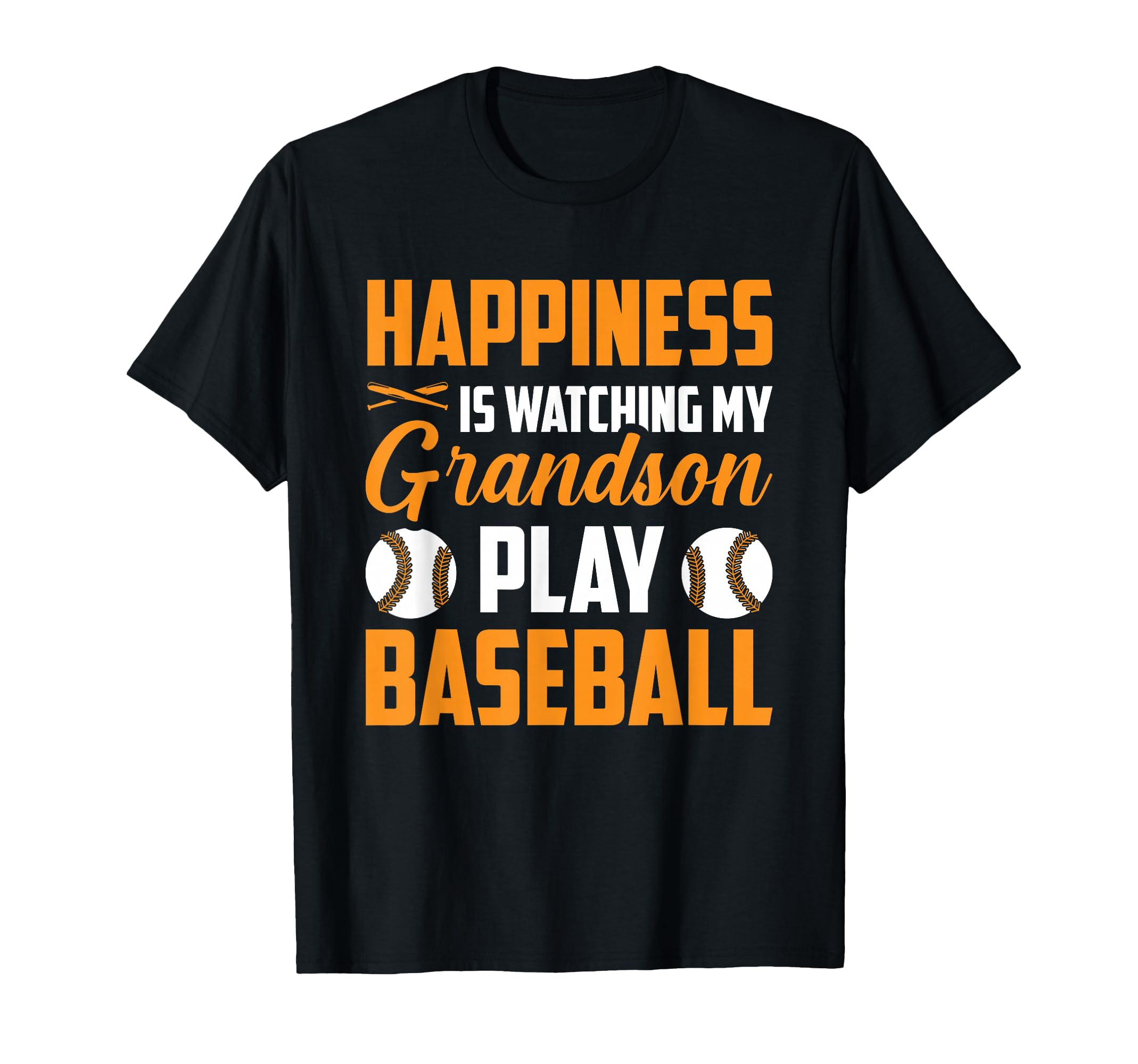 Happiness Is Watching My Grandson Play T-Shirt - Graphic Print for Adults - T-Shirt, Sweatshirt, Hoodie