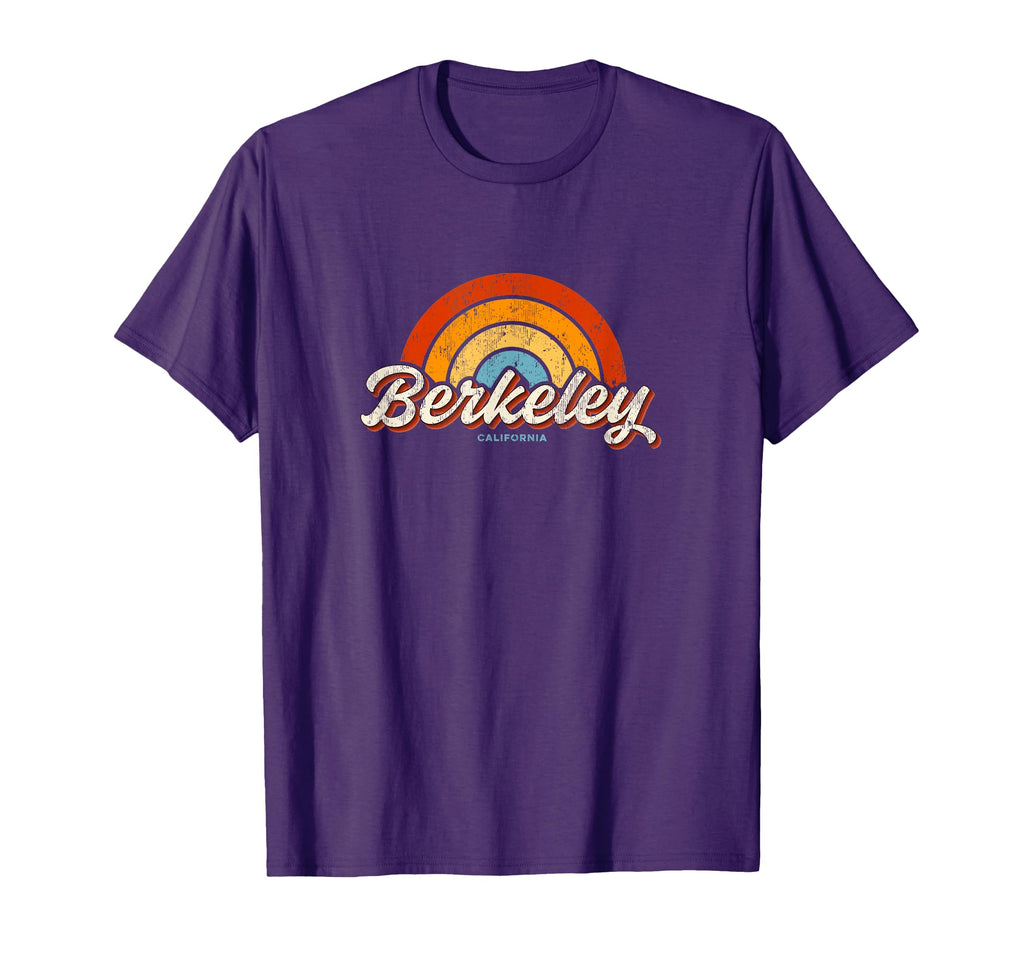 Berkeley California Ca Rainbow 70S T-Shirt - Minimalist Print for Adults - T-Shirt, Sweatshirt, Hoodie