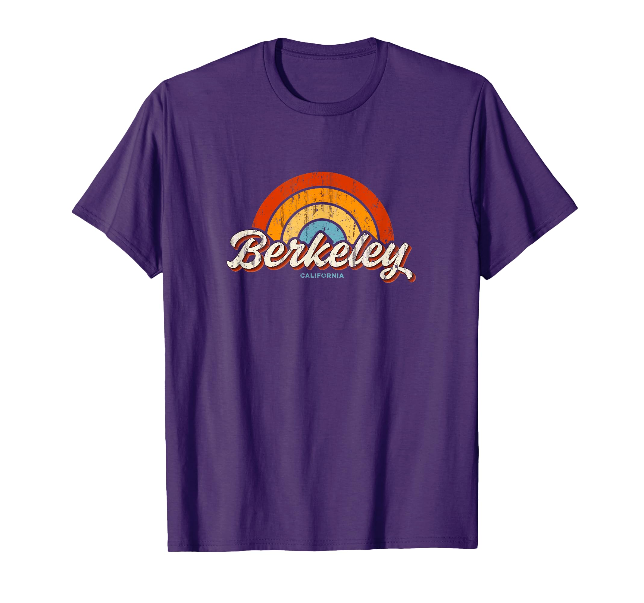 Berkeley California Ca Rainbow 70S T-Shirt - Minimalist Print for Adults - T-Shirt, Sweatshirt, Hoodie