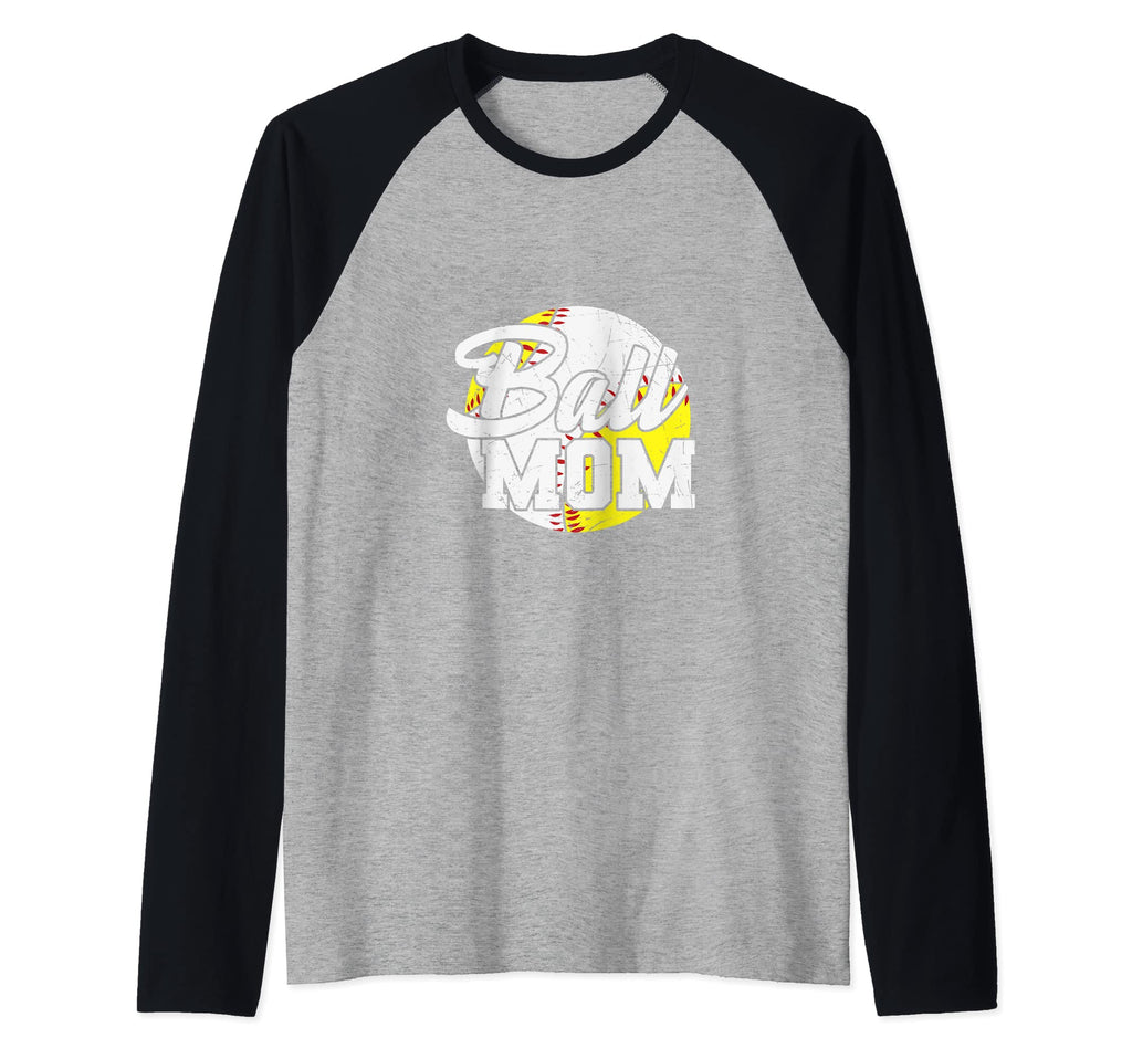 Baseball Lover Distressed Ball Mom Gift T-Shirt - Fun Novelty Design Unisex - T-Shirt, Sweatshirt, Hoodie