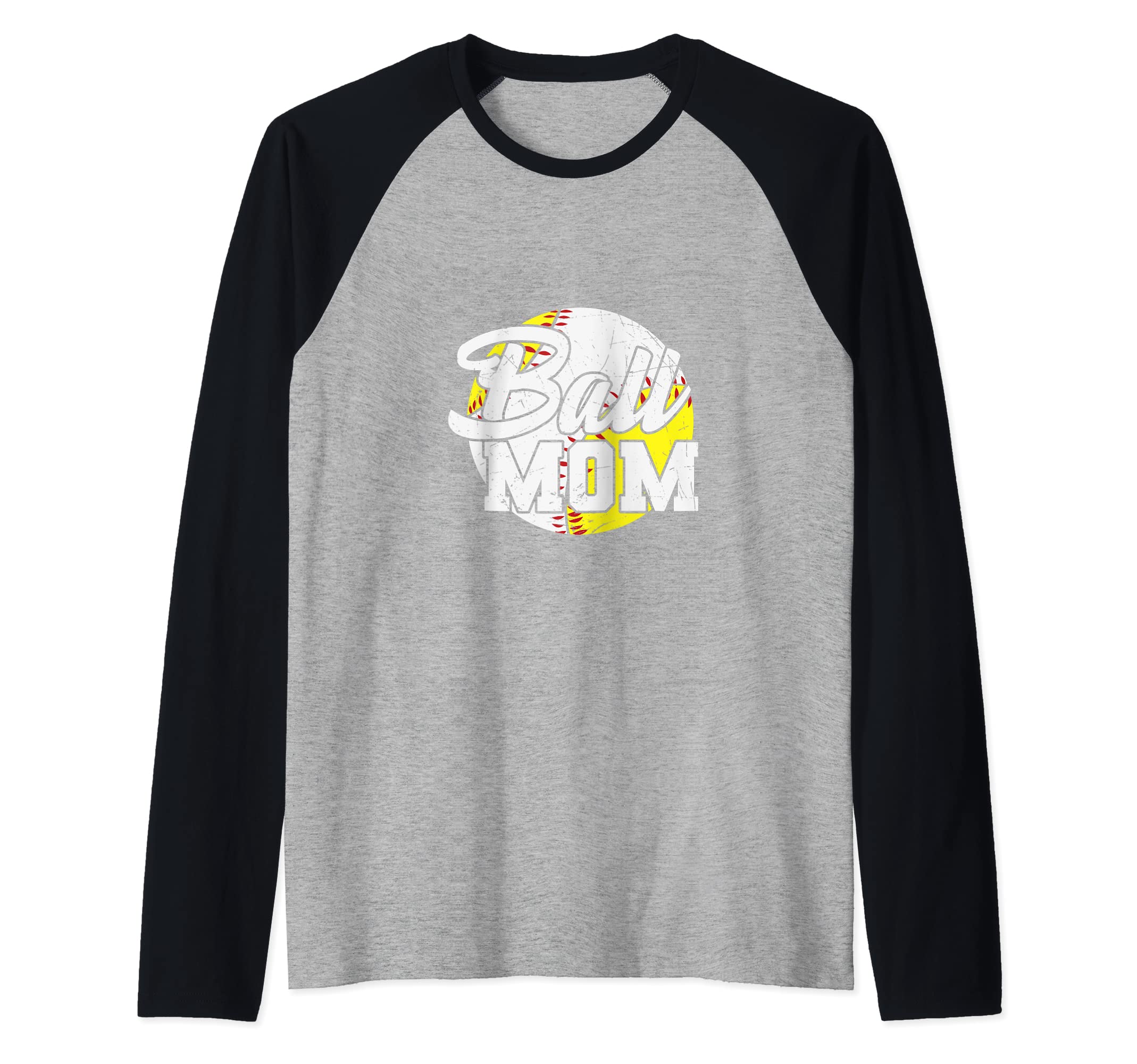 Baseball Lover Distressed Ball Mom Gift T-Shirt - Fun Novelty Design Unisex - T-Shirt, Sweatshirt, Hoodie