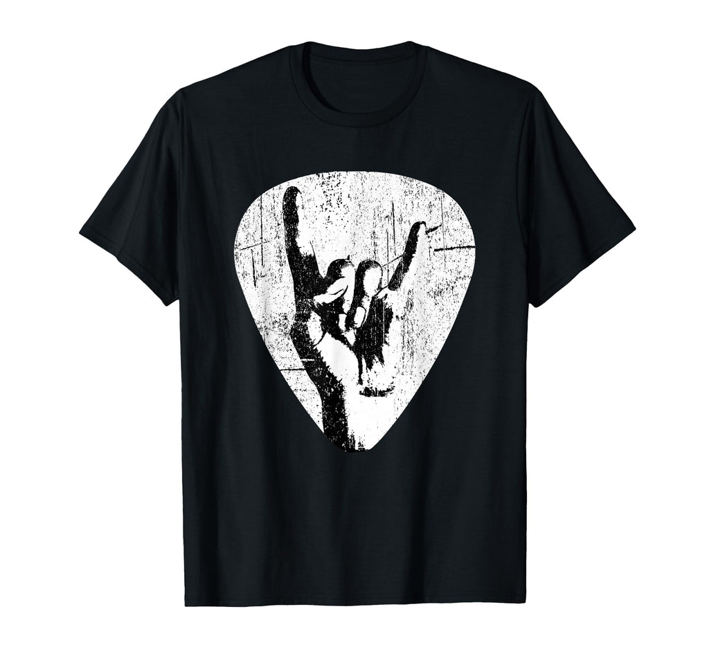 Hand Horns Punk Rock Guitar Pick Bass T-Shirt - Novelty Apparel Unisex - T-Shirt, Sweatshirt, Hoodie