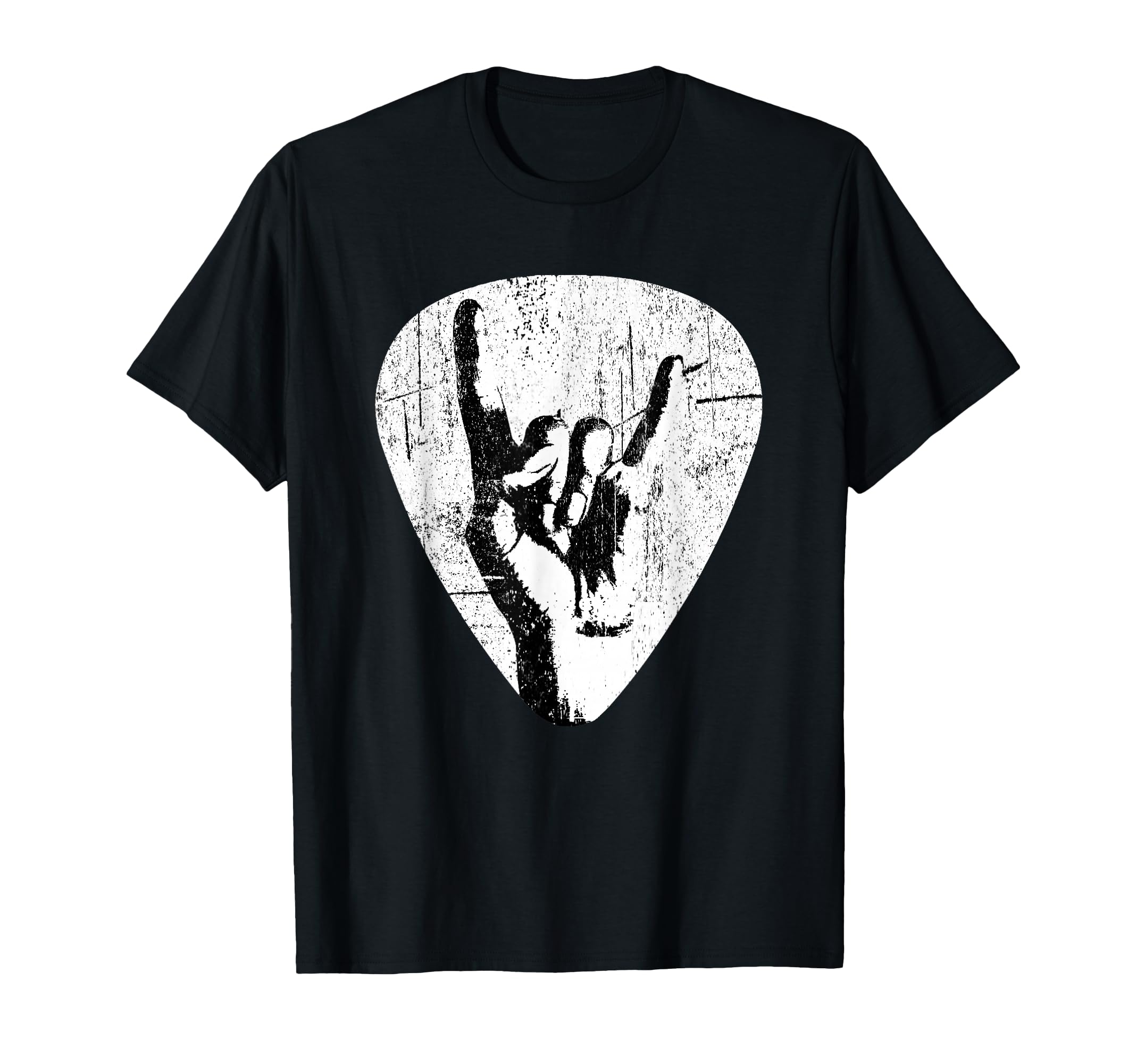 Hand Horns Punk Rock Guitar Pick Bass T-Shirt - Novelty Apparel Unisex - T-Shirt, Sweatshirt, Hoodie