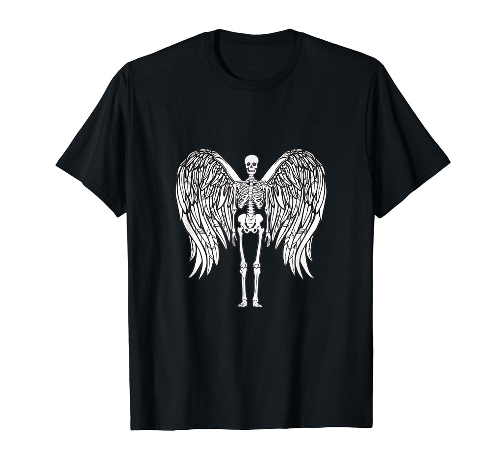 Skeleton Angel Wings Y2K Aesthetic T-Shirt - Unique Graphic Unisex - T-Shirt, Sweatshirt, Hoodie