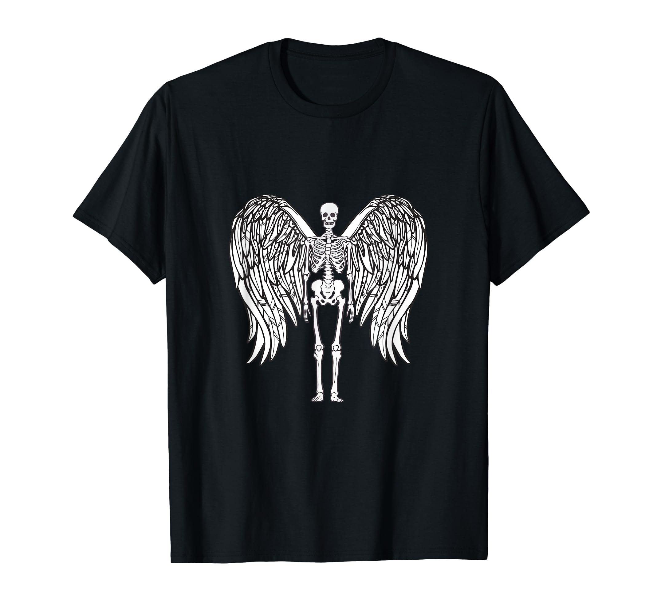 Skeleton Angel Wings Y2K Aesthetic T-Shirt - Unique Graphic Unisex - T-Shirt, Sweatshirt, Hoodie