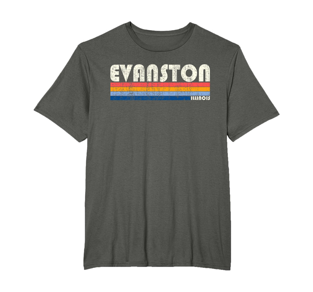 70S 80S Evanston Il T-Shirt - Minimalist Print Unisex - T-Shirt, Sweatshirt, Hoodie