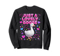Just Lovely Goose Y2K Valentines Sweatshirt - Minimalist Print Men Women - T-Shirt, Sweatshirt, Hoodie