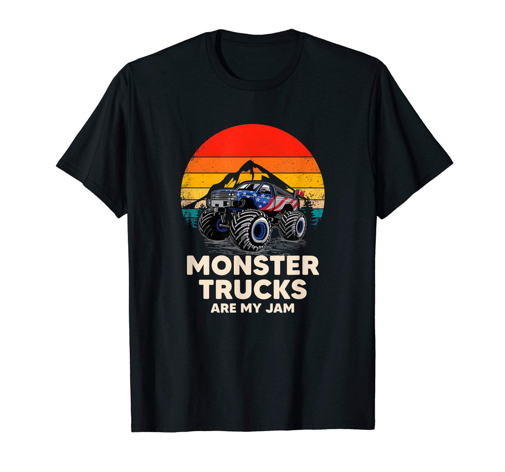 Monster Truck Are My Jam Sunset T-Shirt - Unique Graphic Unisex - T-Shirt, Sweatshirt, Hoodie