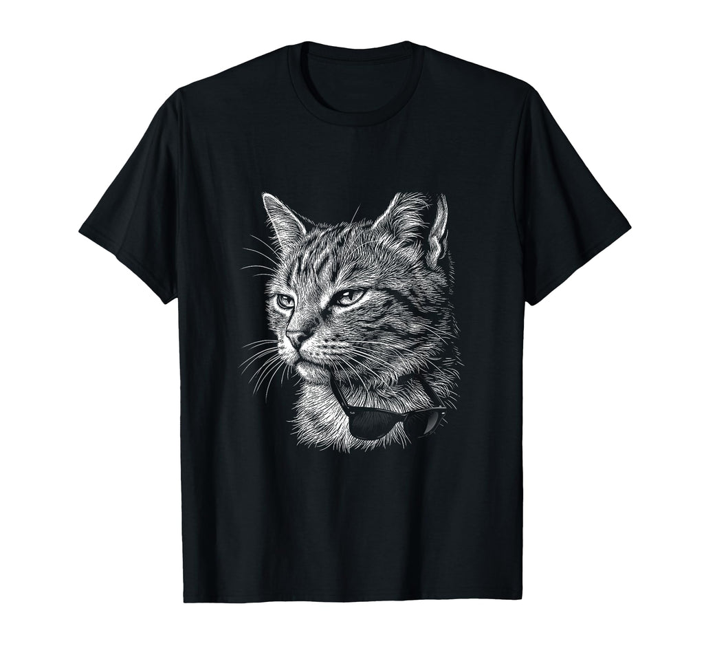 Black Cat Sunglasses Y2K Grunge T-Shirt - Fun Novelty Design Men Women - T-Shirt, Sweatshirt, Hoodie