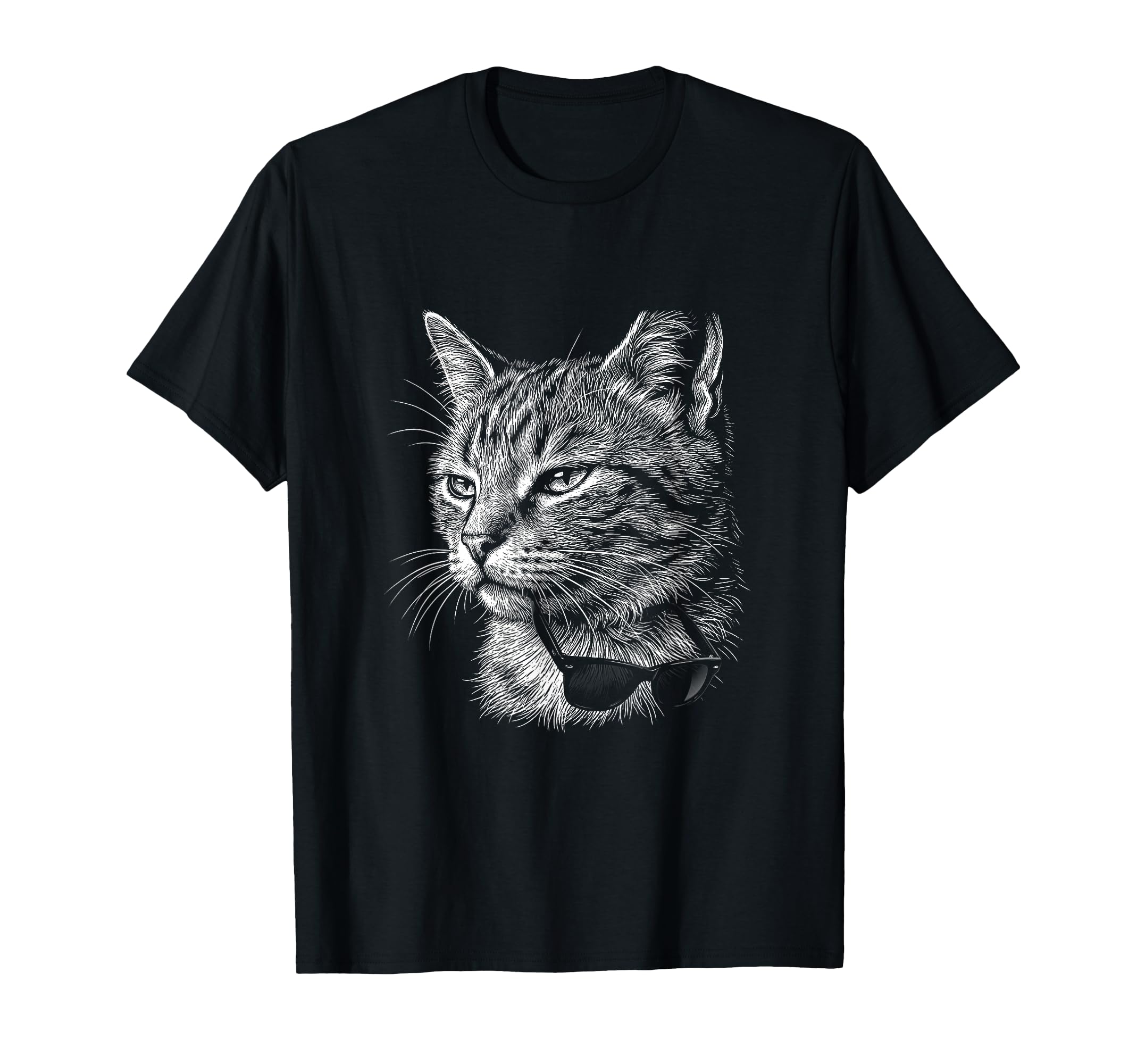 Black Cat Sunglasses Y2K Grunge T-Shirt - Fun Novelty Design Men Women - T-Shirt, Sweatshirt, Hoodie