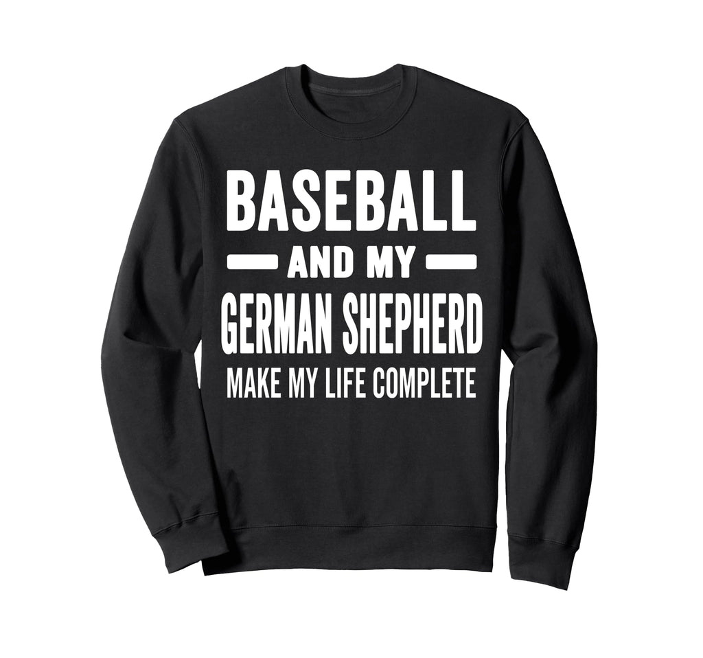Baseball And My German Shepherd Mama Sweatshirt - Streetwear Style Unisex - T-Shirt, Sweatshirt, Hoodie