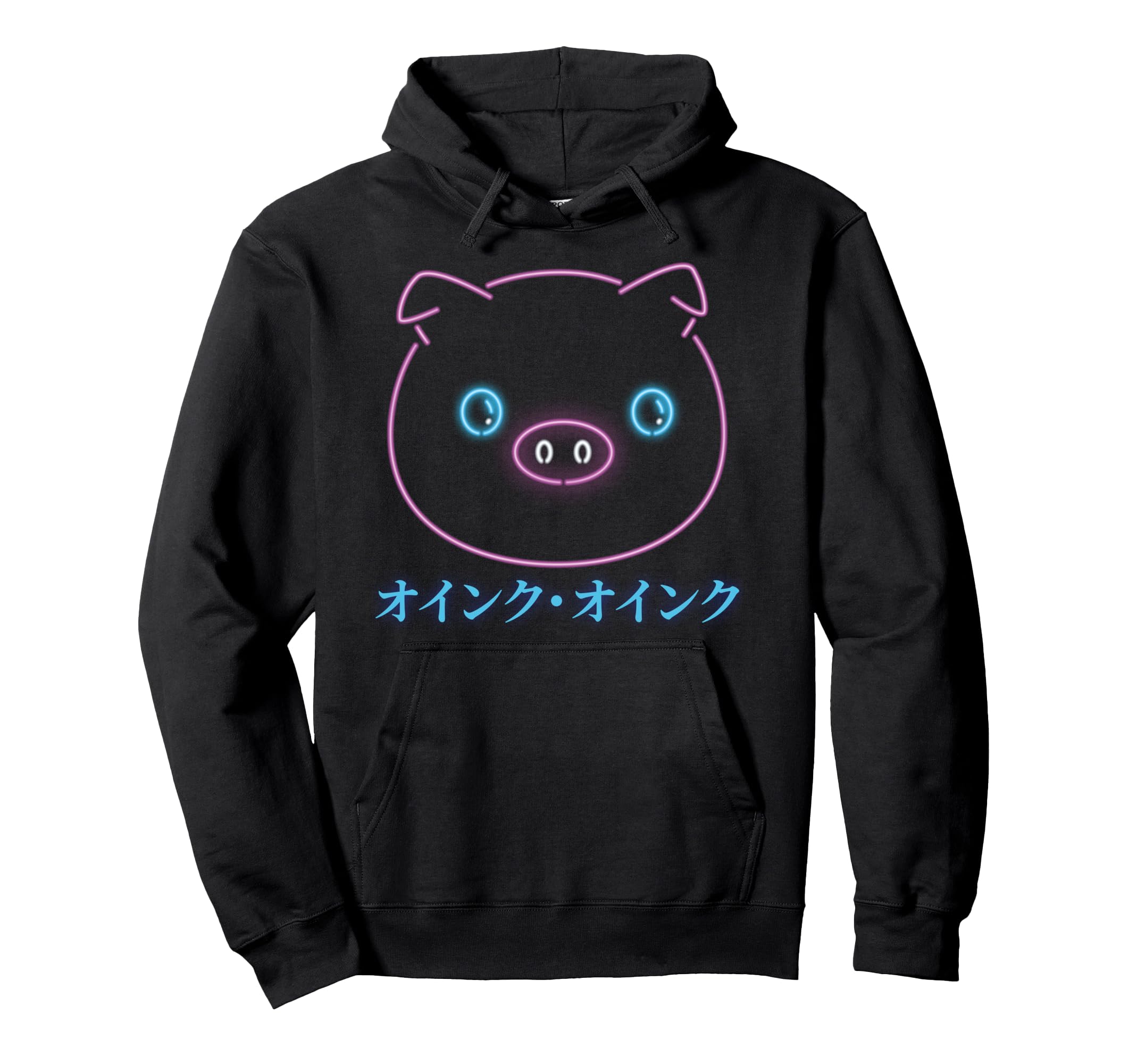 Anime Vaporwave Pig Japanese Aesthetics Hoodie - Unique Graphic for Adults - T-Shirt, Sweatshirt, Hoodie