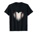 Baseball Heart Game Day Cheer Mama T-Shirt - Graphic Print Unisex - T-Shirt, Sweatshirt, Hoodie