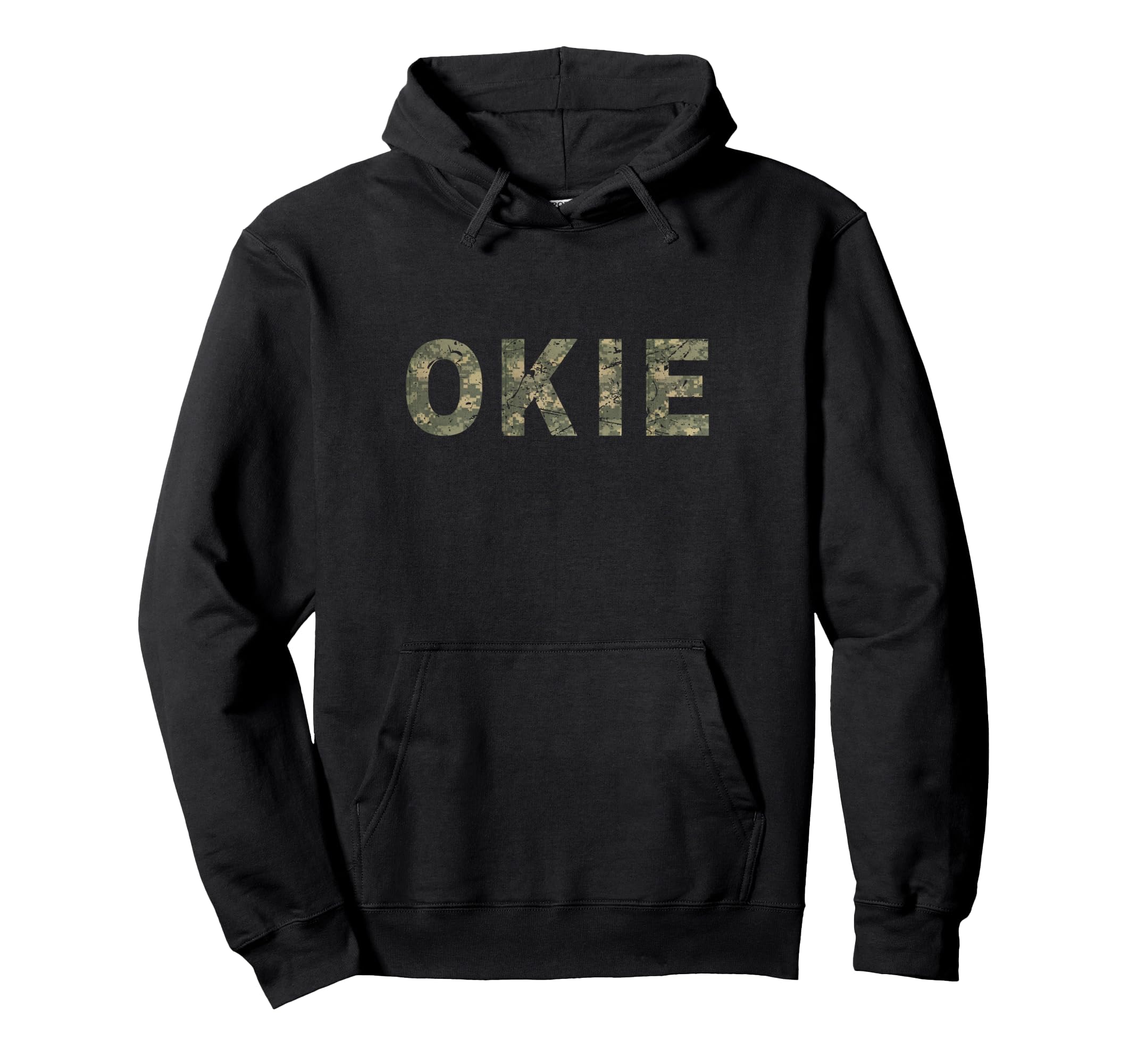Oklahoma Digital Camo Okie Distressed Hoodie - Custom Art Print for Adults - T-Shirt, Sweatshirt, Hoodie
