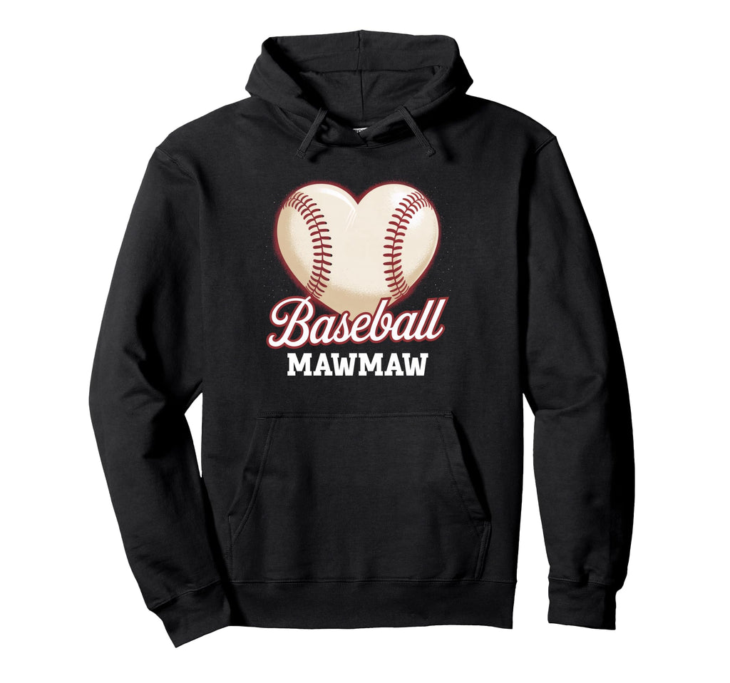 Heart Baseball Mawmaw Mothers Day Hoodie - Graphic Print Men Women - T-Shirt, Sweatshirt, Hoodie