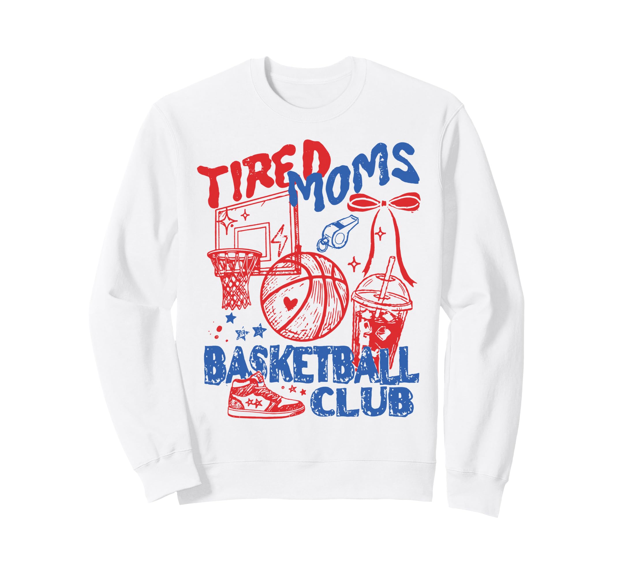 Tired Moms Basketball Coffee Mama Sweatshirt - Aesthetic Graphic Unisex - T-Shirt, Sweatshirt, Hoodie