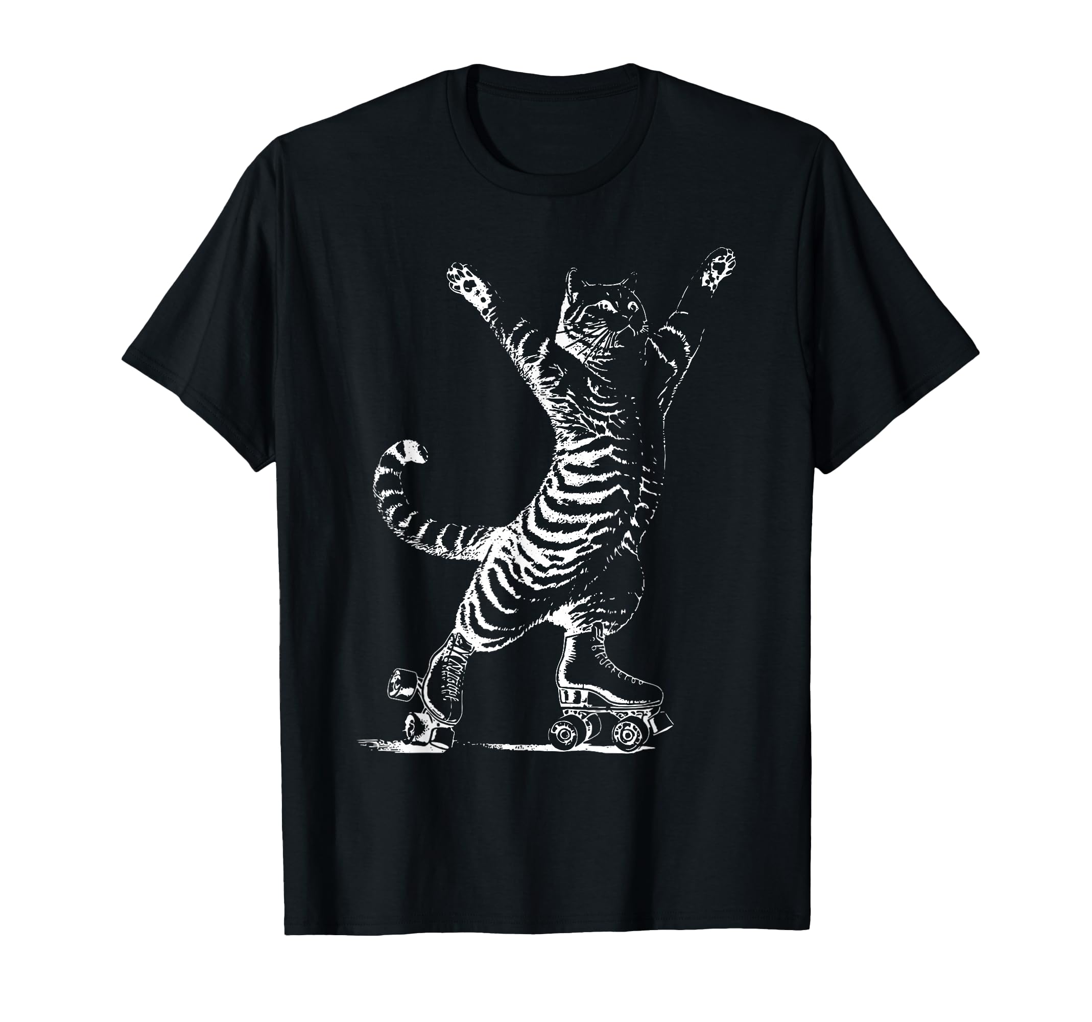 Cat Rollerskates Skating Derby Skater T-Shirt - Graphic Print Men Women - T-Shirt, Sweatshirt, Hoodie