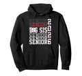 2026 Baseball Senior Bog Sis Hoodie - Minimalist Print for Adults - T-Shirt, Sweatshirt, Hoodie