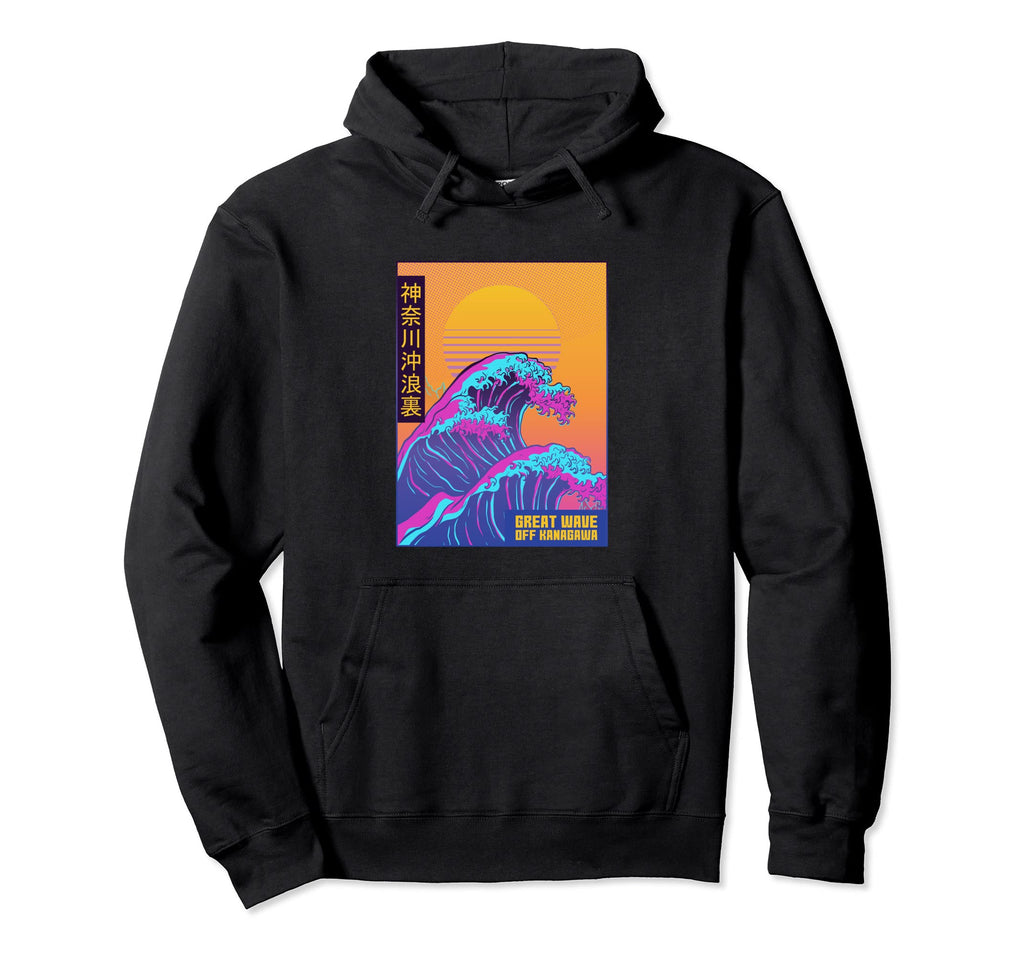 Great Wave Off Kanagawa Japanese Hoodie - Fun Novelty Design Unisex - T-Shirt, Sweatshirt, Hoodie