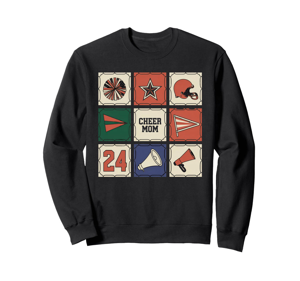 Cheer Mom Mother Bow Cheerleader Sweatshirt - Fun Novelty Design Unisex - T-Shirt, Sweatshirt, Hoodie