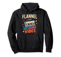 Flannel 90S Grunge Vibes Cassette Hoodie - Minimalist Print for Adults - T-Shirt, Sweatshirt, Hoodie