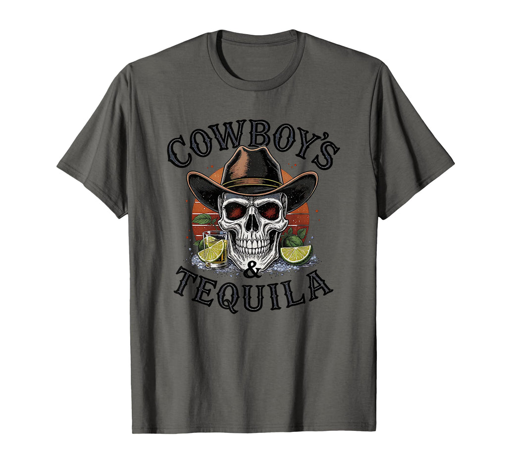 Cowboys And Tequila Southern Country T-Shirt - Minimalist Print for Adults - T-Shirt, Sweatshirt, Hoodie