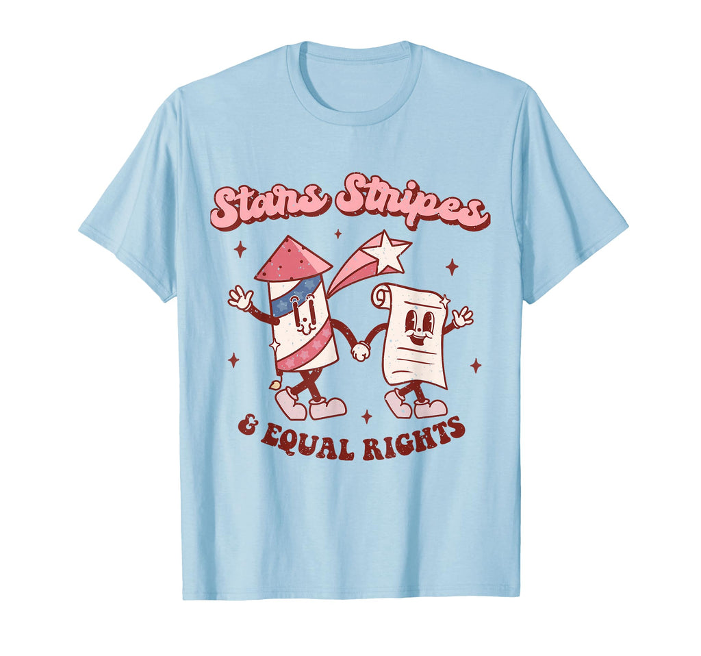 Stars Stripes Equal Rights 4Th July T-Shirt - Minimalist Print for Adults - T-Shirt, Sweatshirt, Hoodie