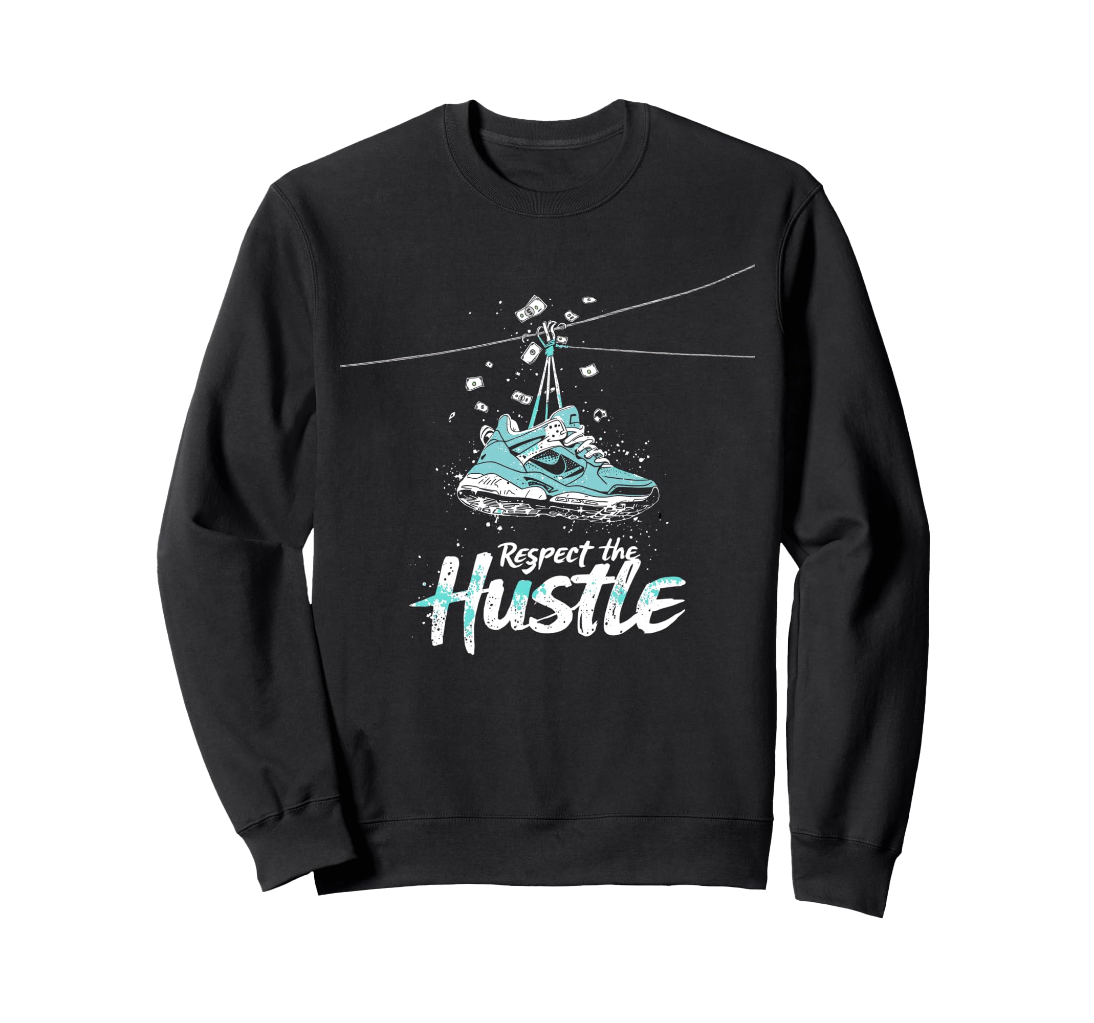 Respect Hustle Old School Sweatshirt - Casual Everyday Wear for Adults - T-Shirt, Sweatshirt, Hoodie