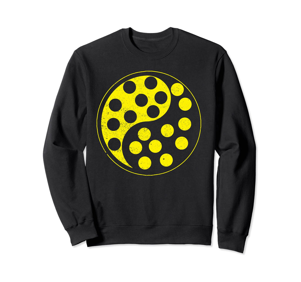 Ying And Yang Distressed Pickleball Sweatshirt - Novelty Apparel Unisex - T-Shirt, Sweatshirt, Hoodie