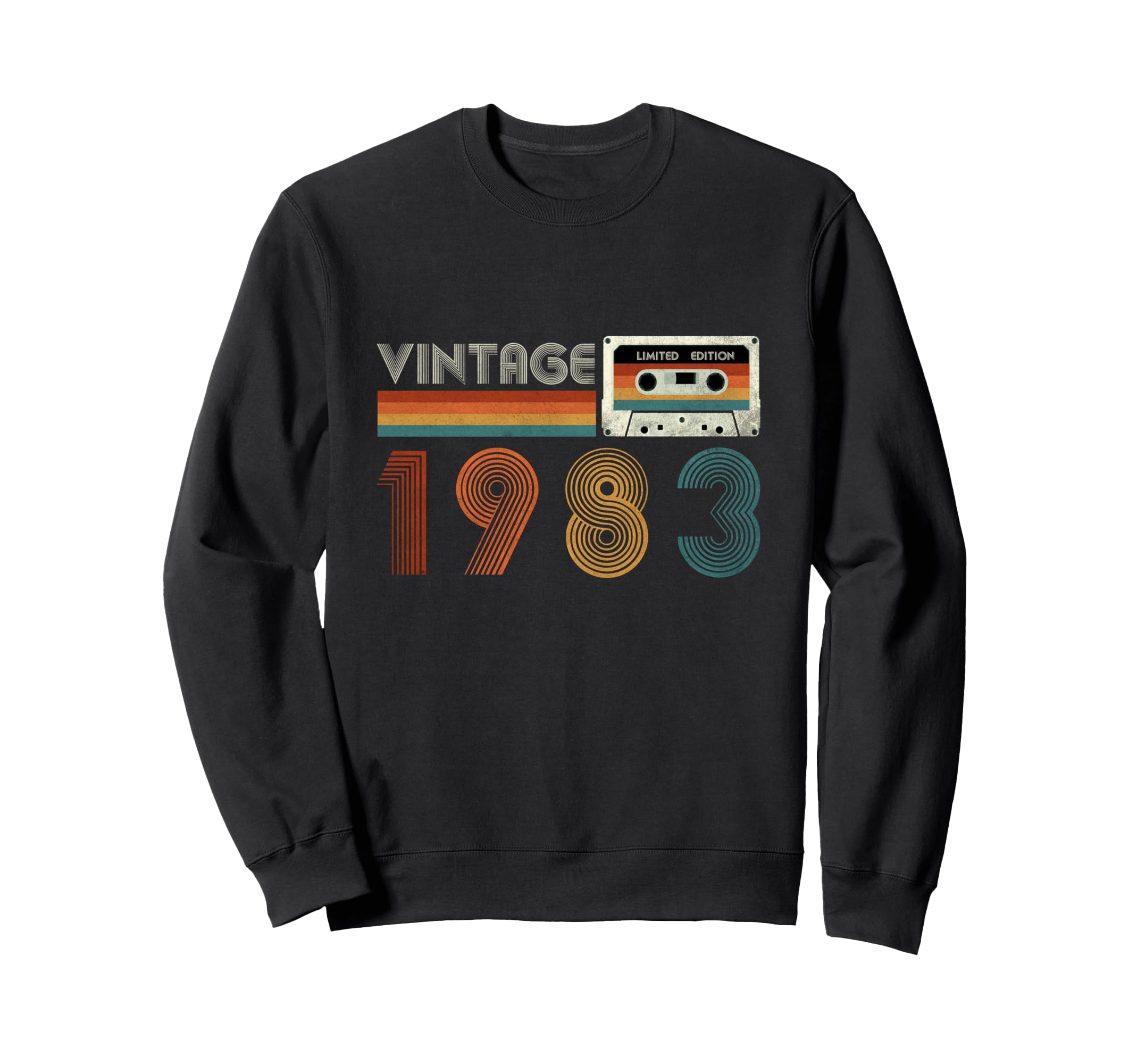 1983 Cassette Tape Birthday 43 Sweatshirt - Unique Graphic Unisex - T-Shirt, Sweatshirt, Hoodie