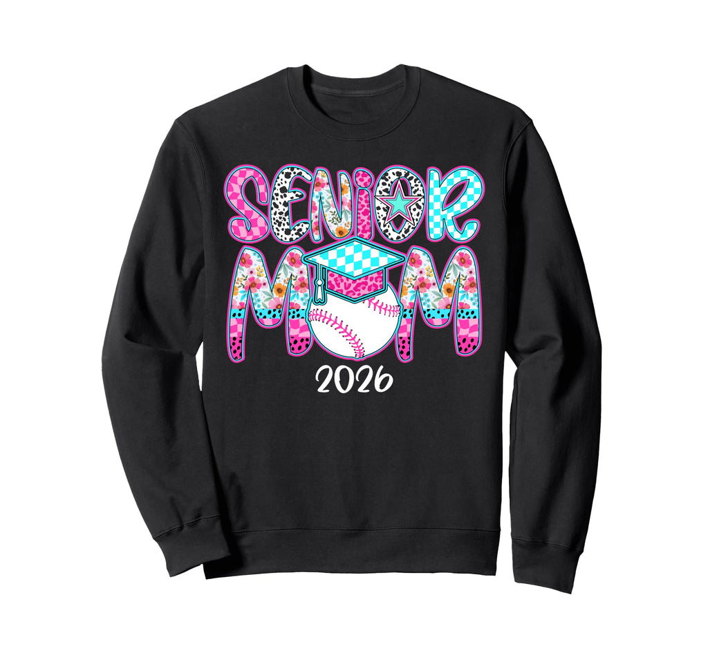 Baseball Senior Mom 2026 Baseball Sweatshirt - Minimalist Print Men Women - T-Shirt, Sweatshirt, Hoodie
