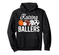 Raising Ballers Sports Dad Sports Father Hoodie - Novelty Apparel Unisex - T-Shirt, Sweatshirt, Hoodie