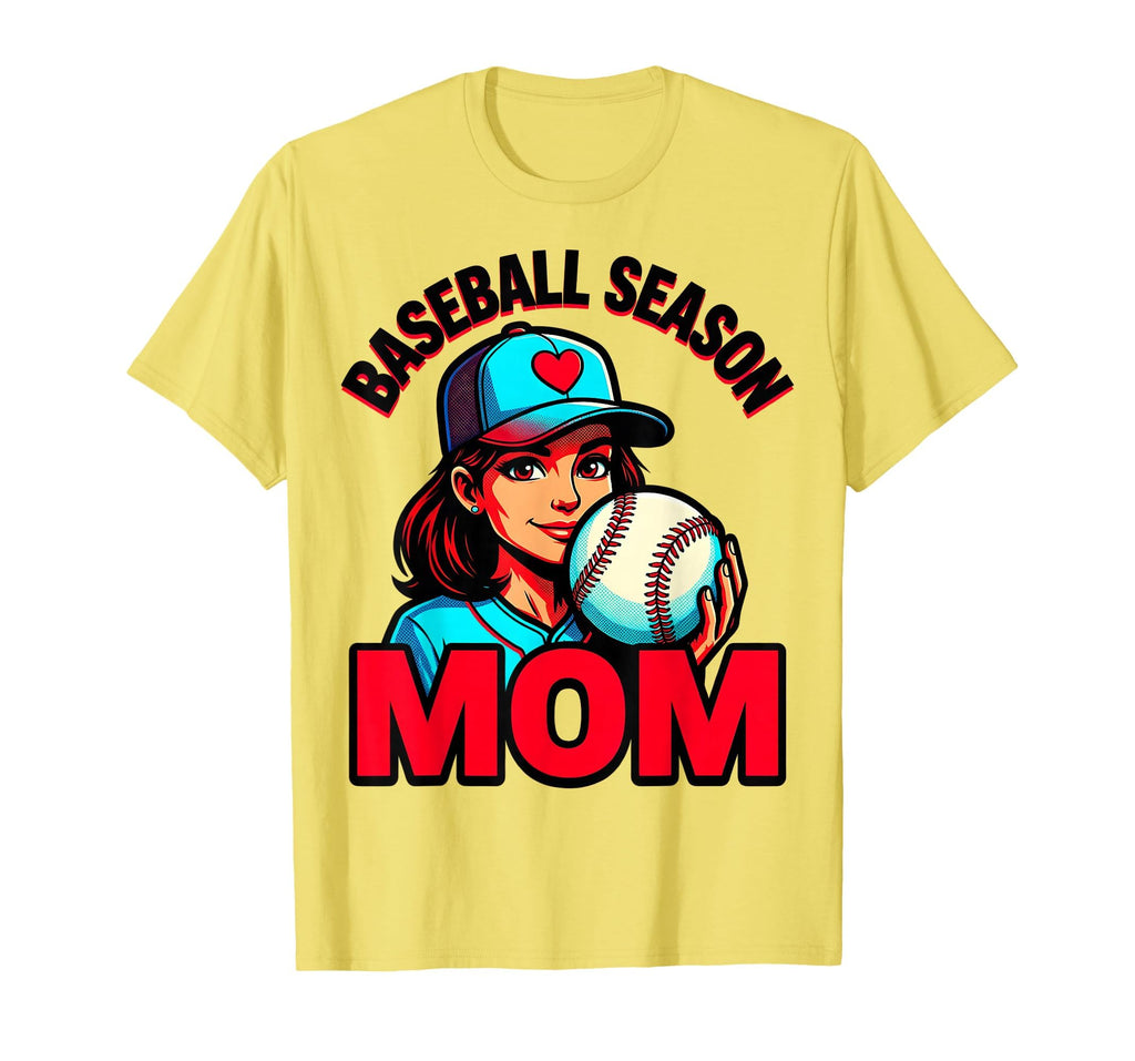 Baseball Season Mom Mothers Day T-Shirt - Aesthetic Graphic for Adults - T-Shirt, Sweatshirt, Hoodie