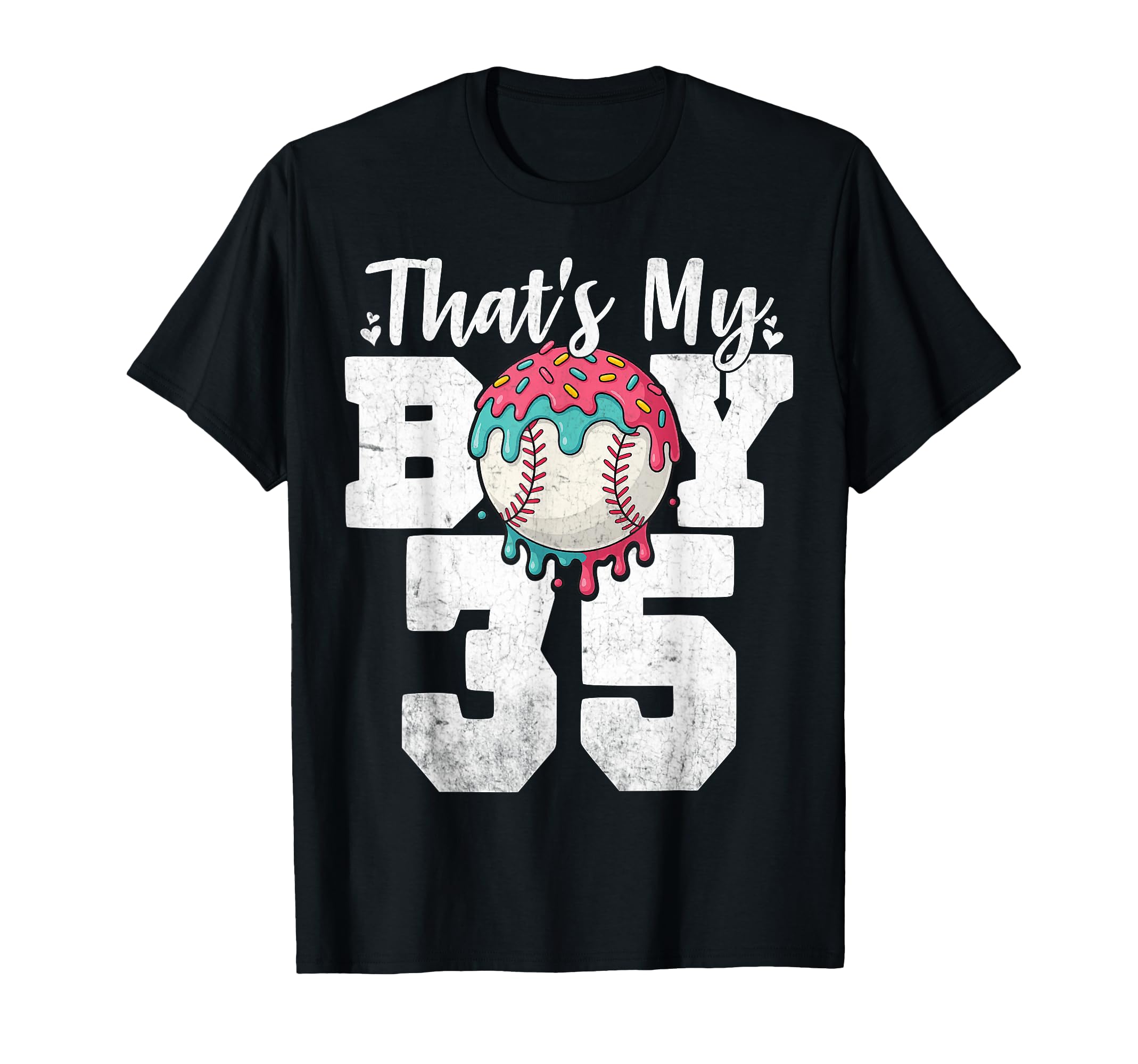 Thats My Baseball 35 Number Mom Dad 35 T-Shirt - Minimalist Print Unisex - T-Shirt, Sweatshirt, Hoodie