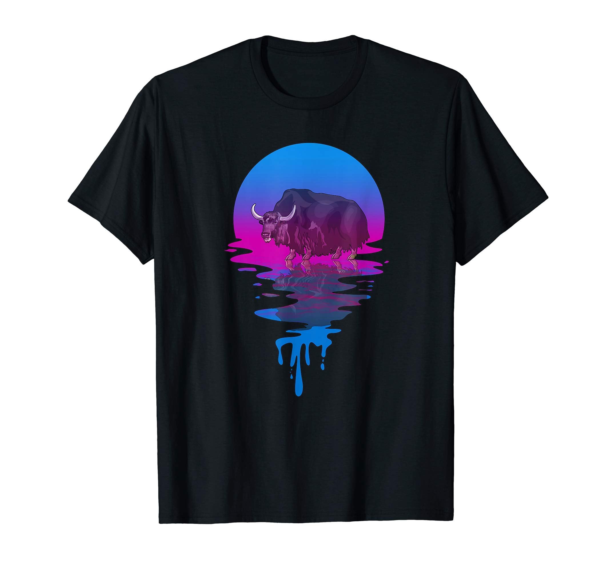 Sunset Yak T-Shirt - Trendy Graphic Unisex - T-Shirt, Sweatshirt, Hoodie