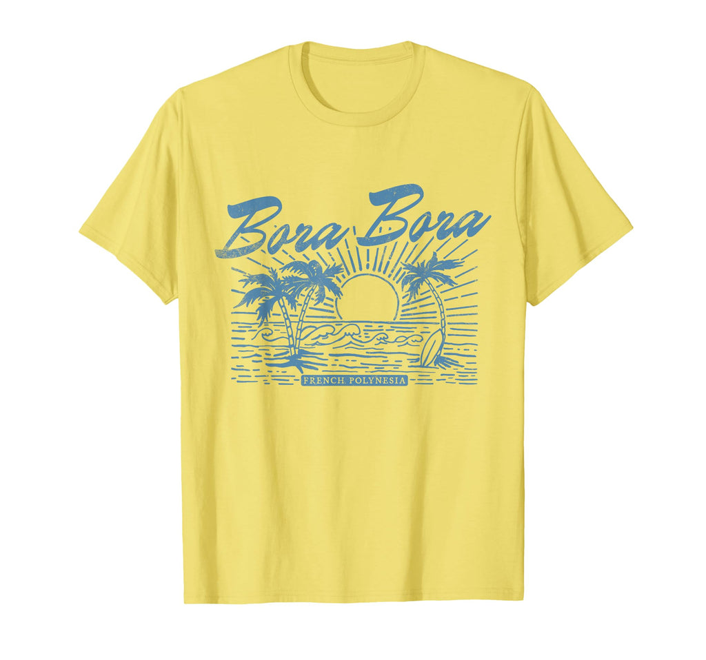 Bora Bora French Polynesia Distressed T-Shirt - Fun Novelty Design Unisex - T-Shirt, Sweatshirt, Hoodie