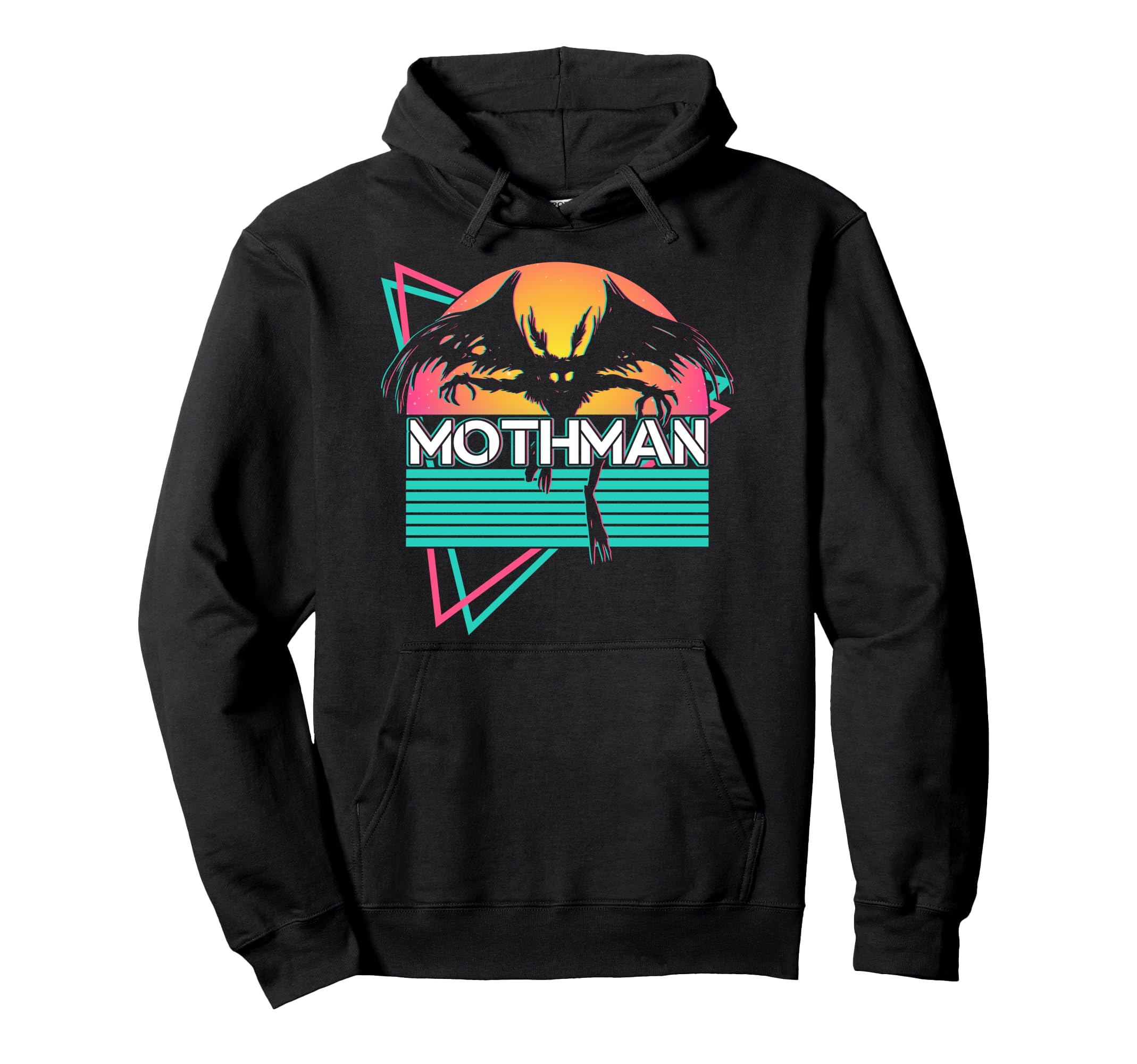Vaporwave Aesthetic Mothman Hoodie - Minimalist Print for Adults - T-Shirt, Sweatshirt, Hoodie